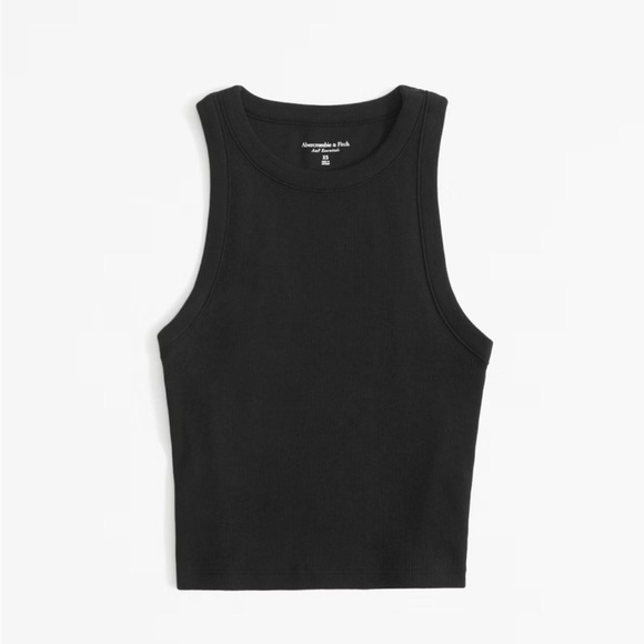 High Neck Aerie Ribbed Crop Tank - Picture 2 of 7